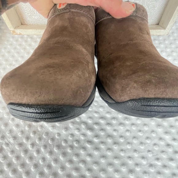 Merrell Brown Suede Lined Clogs Slip On Size 7.5 - Picture 6 of 9